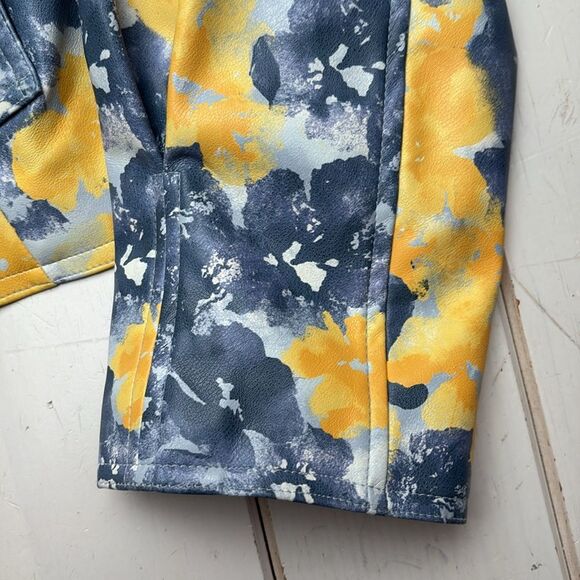 Cropped Floral Yellow and Blue Trench - Picture 8 of 13